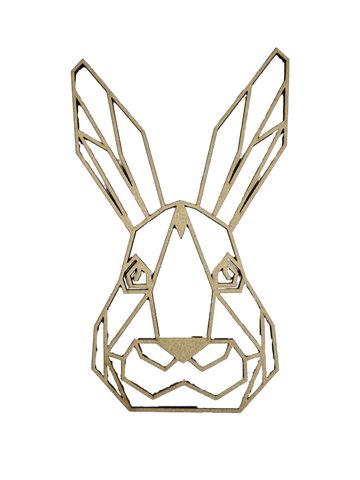 Polygonal Rabbit Head Wall Art