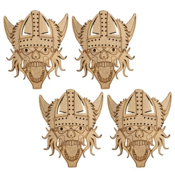 Viking Skull Coasters (Set of 4)