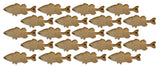 MDF Bass Fish Shaped Keyring Blanks (Pack of 20)