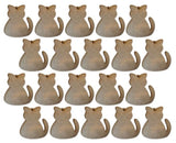 MDF Sitting Cat Shaped Keyring Blanks (Pack of 20)