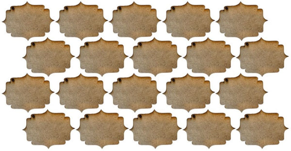 MDF Classic Plaque Shaped Keyring Blanks (Pack of 20)