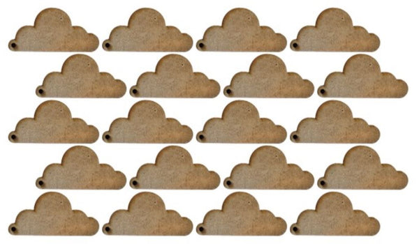 MDF Cloud Shaped Keyring Blanks (Pack of 20)