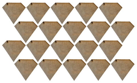 MDF Diamond Shaped Keyring Blanks (Pack of 20)