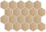 MDF Hexagon Keyring Blanks (Pack of 20)