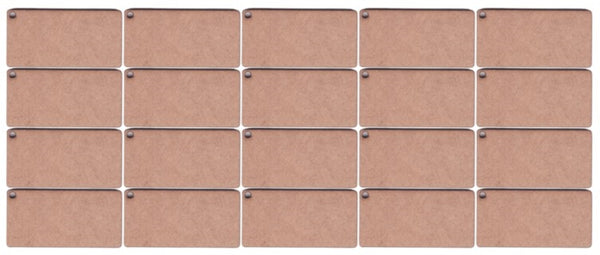 MDF Rectangle Keyring Blanks (Pack of 20)