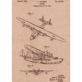 Vintage Patent Sketch Style Sikorsky Airplane - Unframed