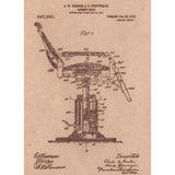 Vintage Patent Sketch Style Barber Chair - Unframed