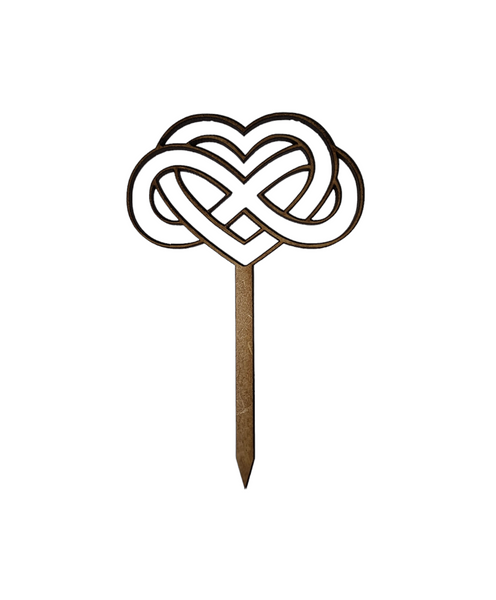 Cupcake or Cake Slice Topper - Infinity Heart